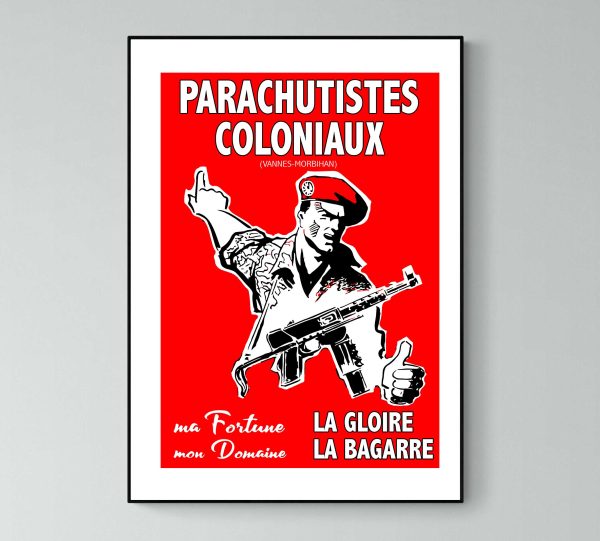 Affiche Parachutistes coloniaux gloire bagarre - Vins Rouges Harmonieux pour Chaque Occasion