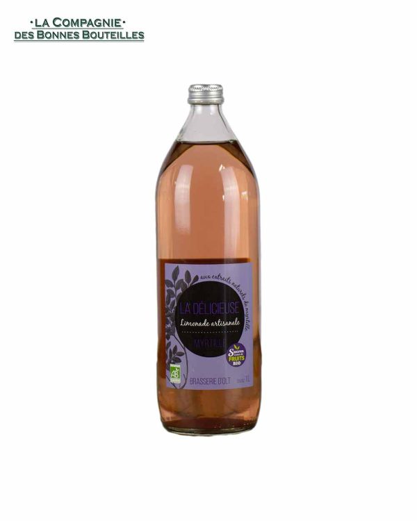Brasserie d'olt Limonade Bio "La Délicieuse" Myrtille 100 cl - Vins Rouges Harmonieux pour Chaque Occasion