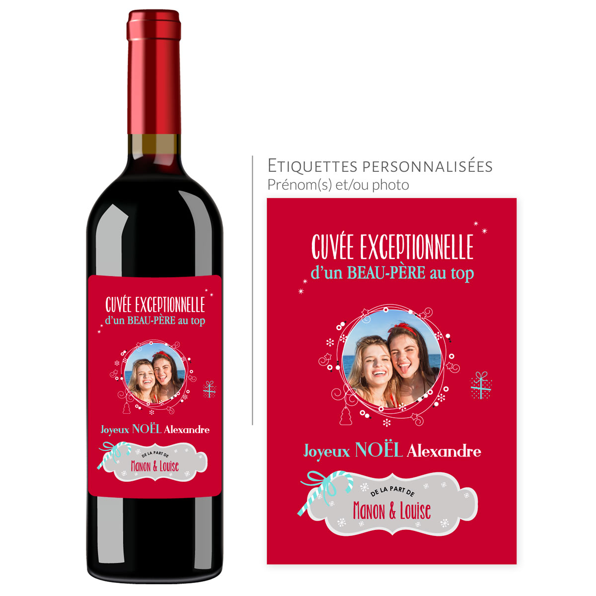 Cadeau noël Beau-Père | Bouteille personnalisée Tu es au top - Vins Rouges Harmonieux pour Chaque Occasion Cadeau noël Beau-Père | Bouteille personnalisée Tu es au top - Vins Rouges Harmonieux pour Chaque Occasion
