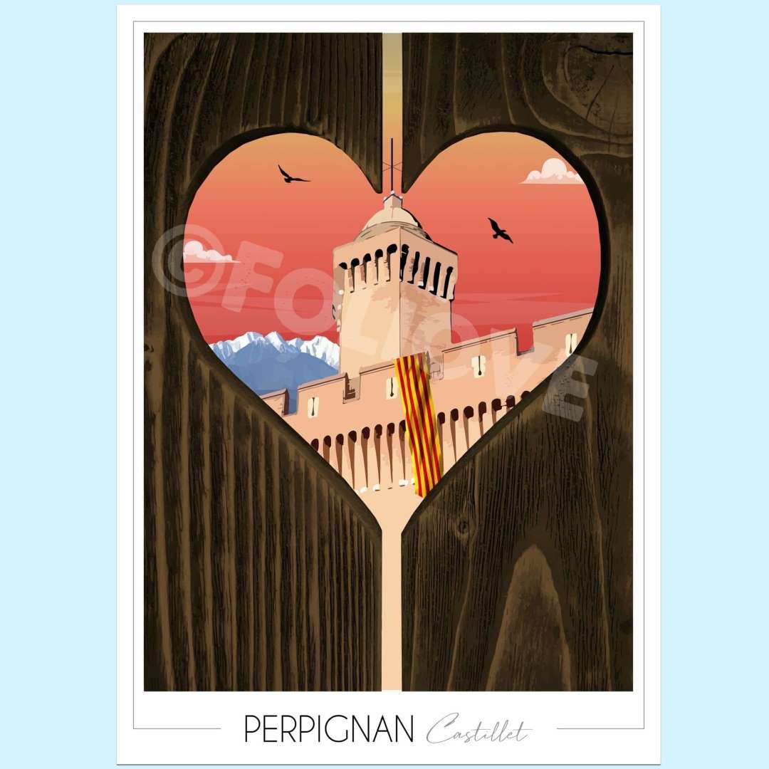 Affiche Perpignan Castillet au coucher du soleil - Vins Rouges Harmonieux pour Chaque Occasion Affiche Perpignan Castillet au coucher du soleil - Vins Rouges Harmonieux pour Chaque Occasion