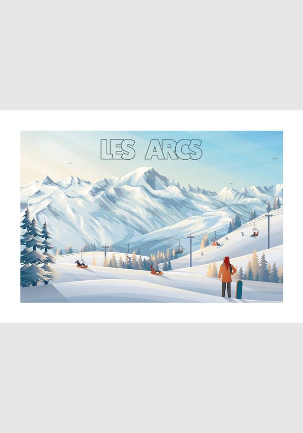 Affiche Les Arcs – Station de ski - Vins Rouges Harmonieux pour Chaque Occasion