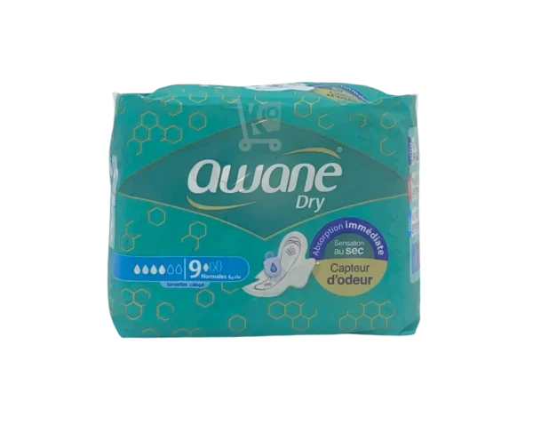Awane Dry Serviettes Hygiéniques Normales – Capteur D&rsquo;Odeur – (09 Pièces) - Vins Rouges Harmonieux pour Chaque Occasion