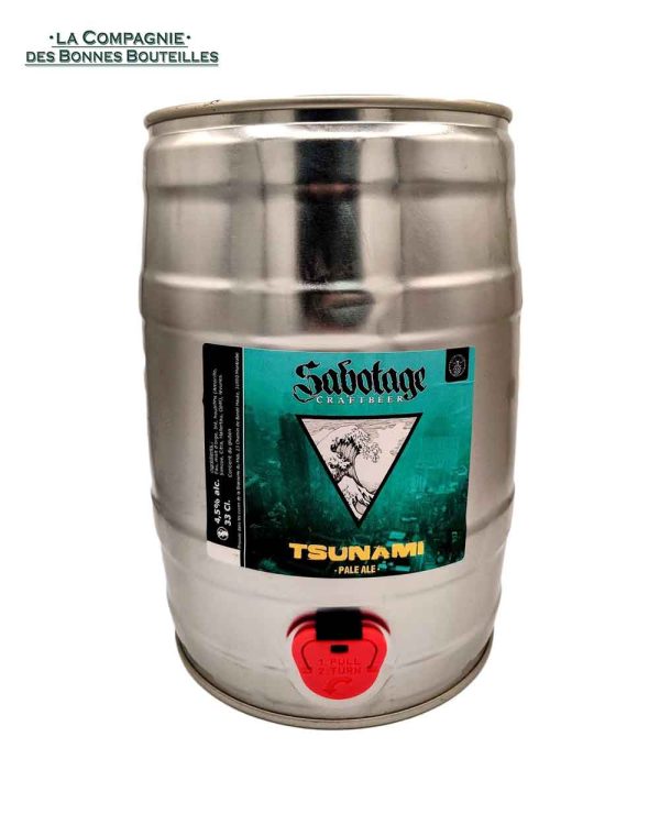 Bière Sabotage Tsunami Party Keg 5 L - Vins Rouges Harmonieux pour Chaque Occasion