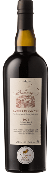 Abbé Rous – Baillaury Grand Cru – Vin Doux Naturel Banyuls - Vins Rouges Harmonieux pour Chaque Occasion