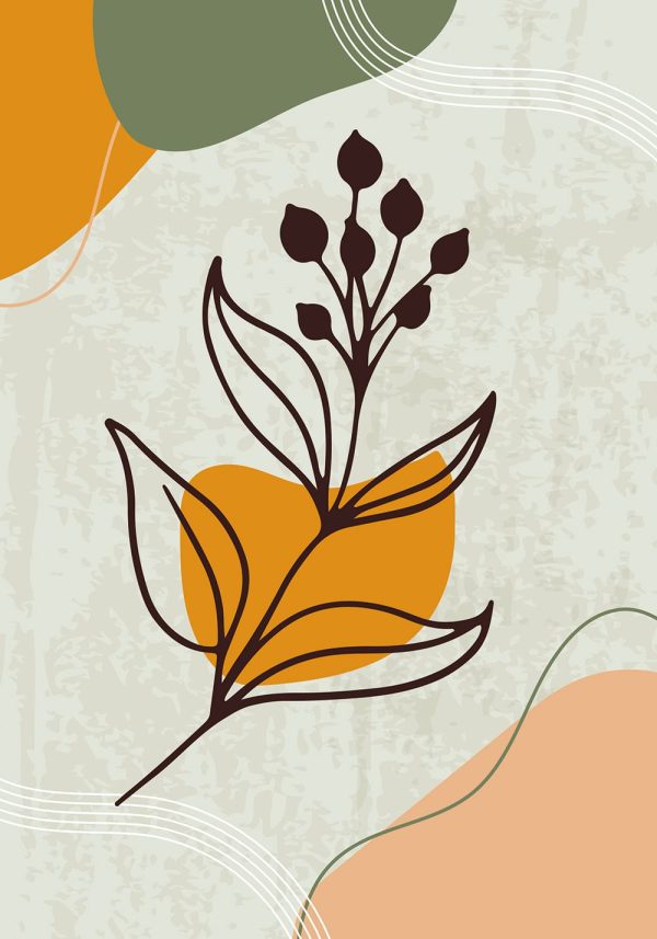 Brindille Boho – Affiche Nature – Poster Boho - Vins Rouges Harmonieux pour Chaque Occasion