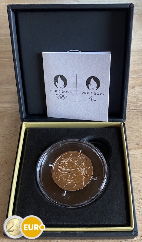 2 Euro Frankreich 2024 – Olympische Fackel Reverse Proof PP - Vins Rouges Harmonieux pour Chaque Occasion