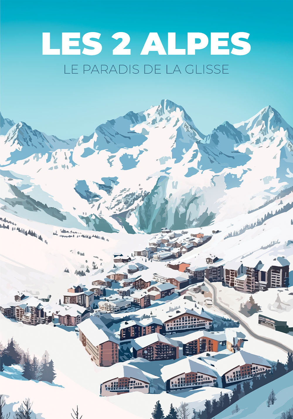 Affiche Les 2 Alpes – Poster Station de Ski - Vins Rouges Harmonieux pour Chaque Occasion Affiche Les 2 Alpes – Poster Station de Ski - Vins Rouges Harmonieux pour Chaque Occasion