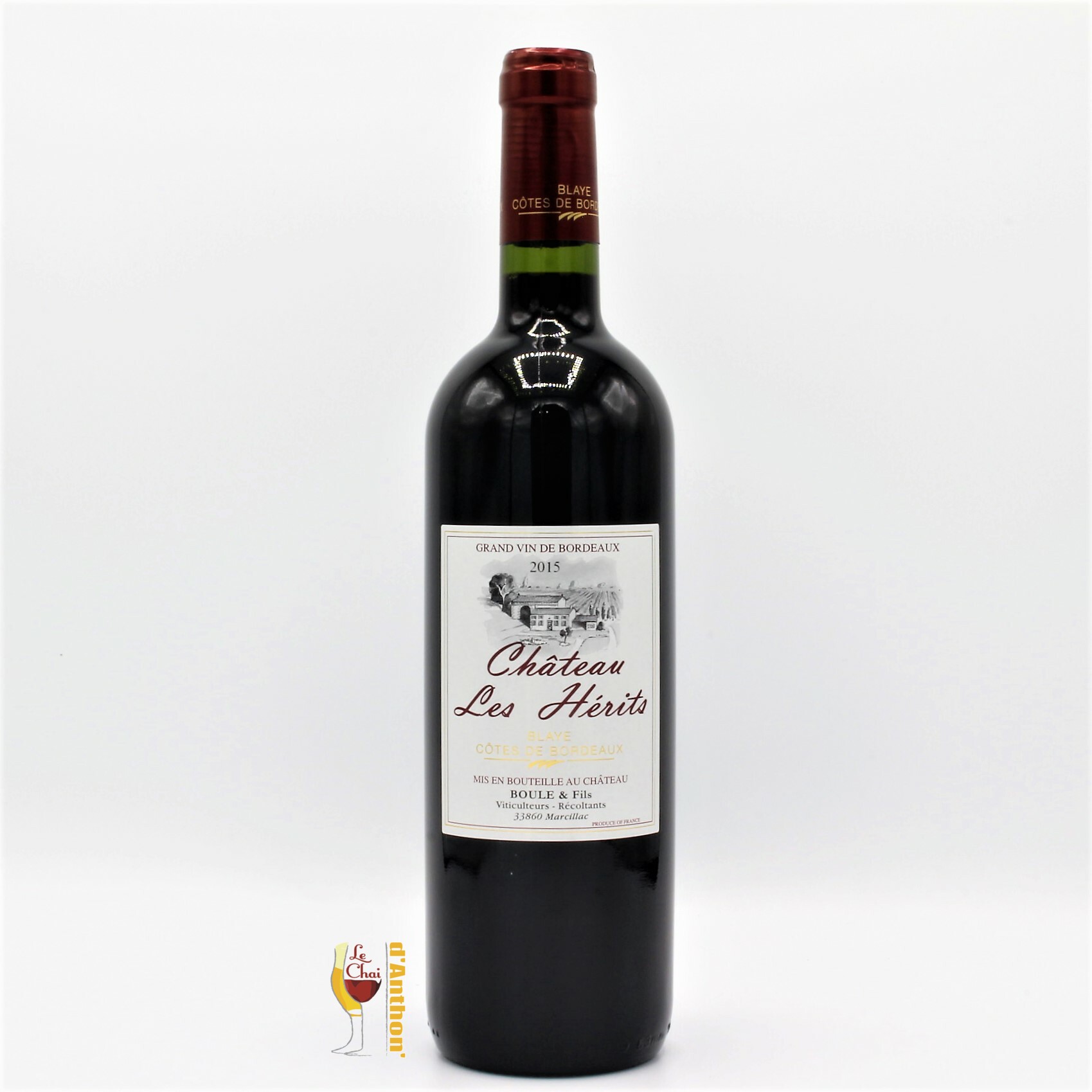 AOP BLAYE CÔTES DE BORDEAUX CHÂTEAU LES HÉRITS 75CL - Vins Rouges Harmonieux pour Chaque Occasion AOP BLAYE CÔTES DE BORDEAUX CHÂTEAU LES HÉRITS 75CL - Vins Rouges Harmonieux pour Chaque Occasion