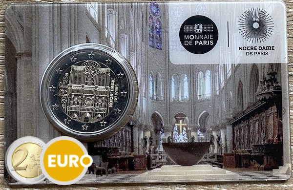 2 euro Frankrijk 2025 – Notre Dame van Parijs BU FDC Coincard - Vins Rouges Harmonieux pour Chaque Occasion