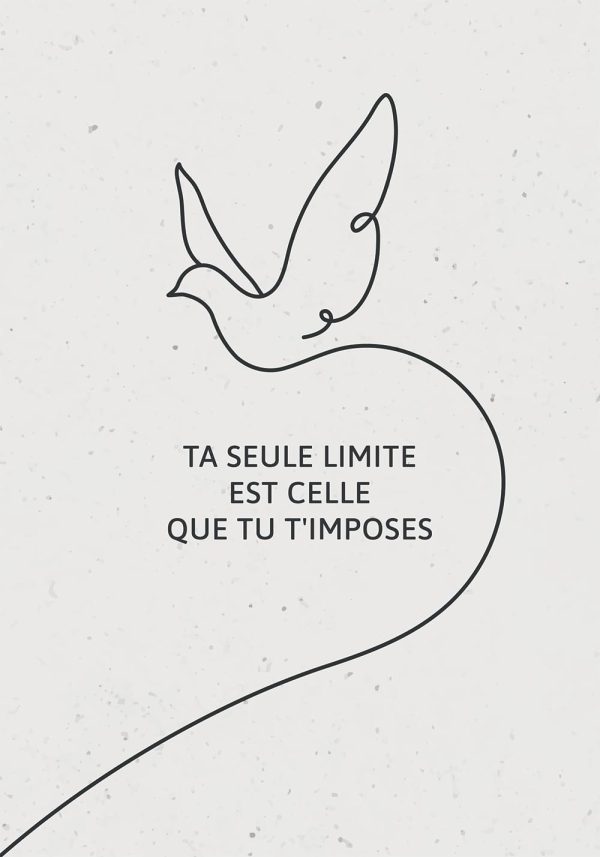 “Ta seule limite est celle que tu t’imposes” – Affiche citation - Vins Rouges Harmonieux pour Chaque Occasion