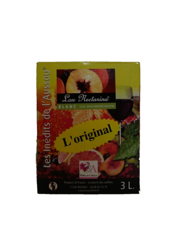 BIB 3L NECTARINA BLANC, VIN AROMATISE 12% - Vins Rouges Harmonieux pour Chaque Occasion