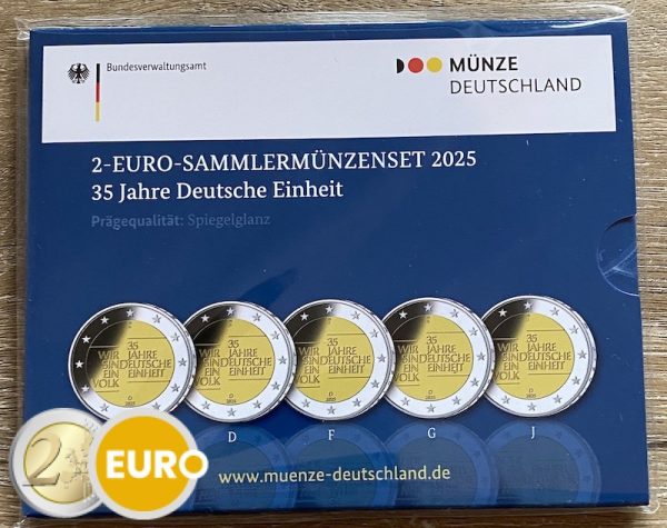 2 euros Allemagne 2025 – ADFGJ Unité allemande BE Proof - Vins Rouges Harmonieux pour Chaque Occasion