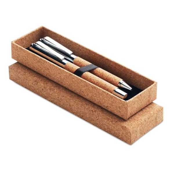 Boîte cadeau avec 2 stylos en lièges - Vins Rouges Harmonieux pour Chaque Occasion