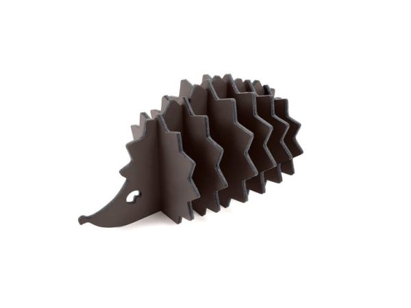 6 sous-verres “Hérisson” en cuir marron foncé, décoration transformable en set de 6 sous-verres - Vins Rouges Harmonieux pour Chaque Occasion