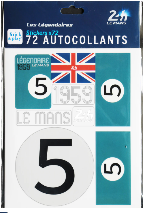24H LEGENDE – Pochette de 5 planches d’autocollants repositionnables – 1959 - Vins Rouges Harmonieux pour Chaque Occasion 24H LEGENDE – Pochette de 5 planches d’autocollants repositionnables – 1959 - Vins Rouges Harmonieux pour Chaque Occasion