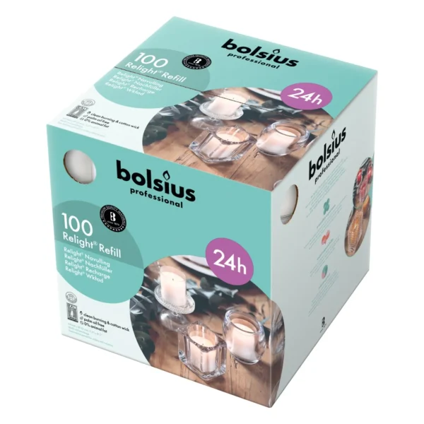 Bolsius relight navulling transparant (100 stuks) - Vins Rouges Harmonieux pour Chaque Occasion