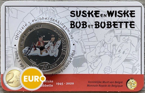 5 euros Belgique 2020 – Bob et Bobette BU FDC Coincard Colorisé - Vins Rouges Harmonieux pour Chaque Occasion 5 euros Belgique 2020 – Bob et Bobette BU FDC Coincard Colorisé - Vins Rouges Harmonieux pour Chaque Occasion