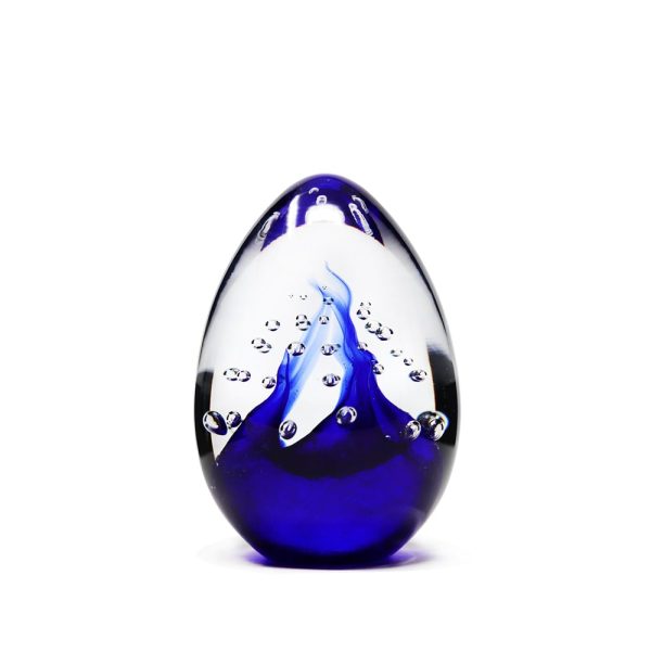 Blue crystal egg bubble paperweight - Vins Rouges Harmonieux pour Chaque Occasion
