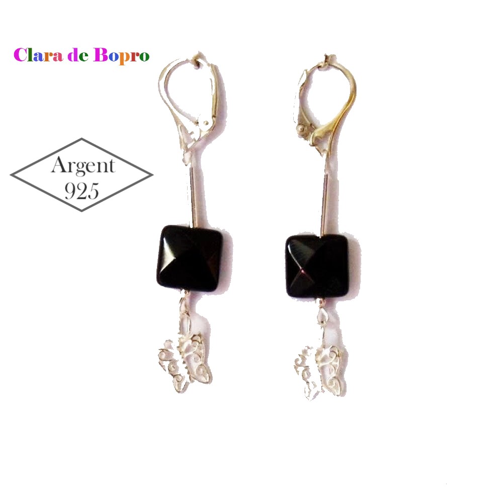 Boucles d’oreilles papillons en argent 925 et Onyx - Vins Rouges Harmonieux pour Chaque Occasion Boucles d’oreilles papillons en argent 925 et Onyx - Vins Rouges Harmonieux pour Chaque Occasion