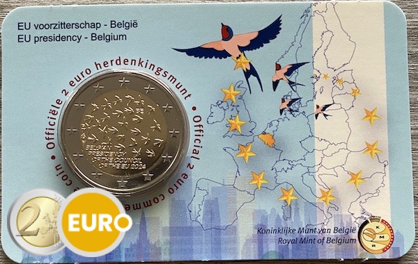 2 euro Belgie 2024 – EU-voorzitterschap BU FDC Coincard NL - Vins Rouges Harmonieux pour Chaque Occasion