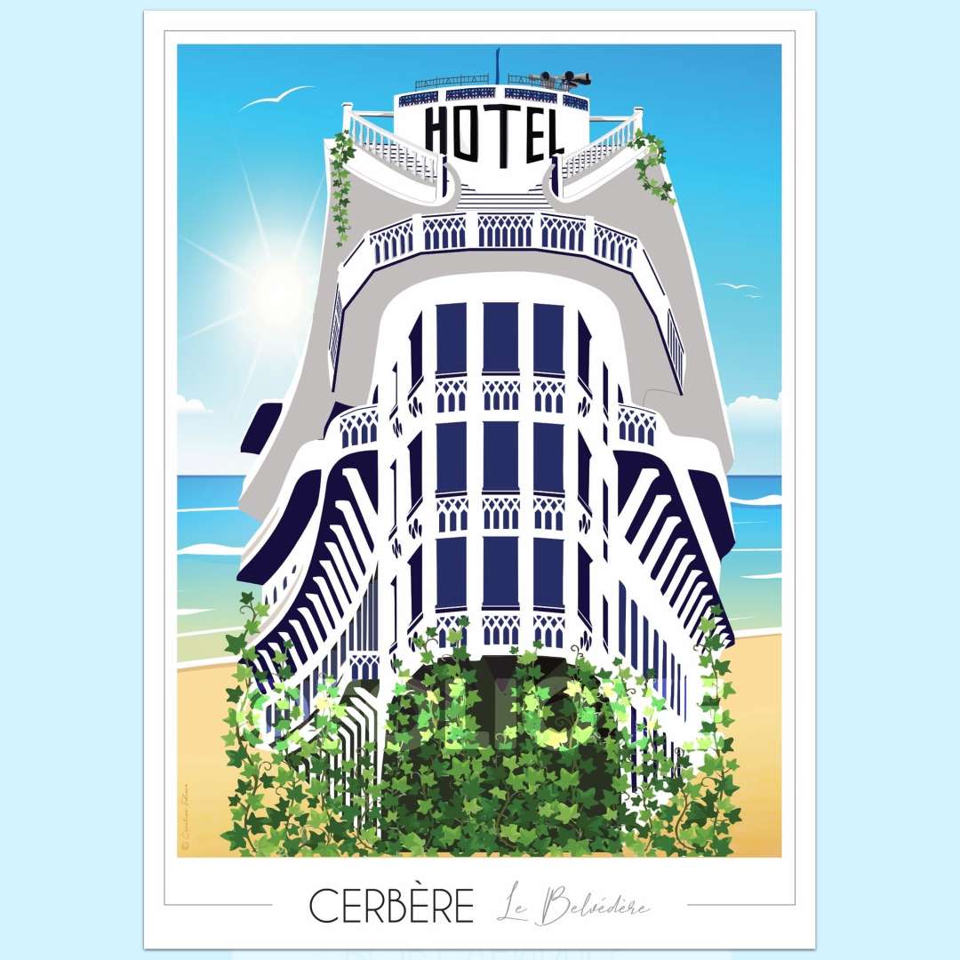 Affiche Cerbère Hôtel Belvédère du rayon vert - Vins Rouges Harmonieux pour Chaque Occasion Affiche Cerbère Hôtel Belvédère du rayon vert - Vins Rouges Harmonieux pour Chaque Occasion