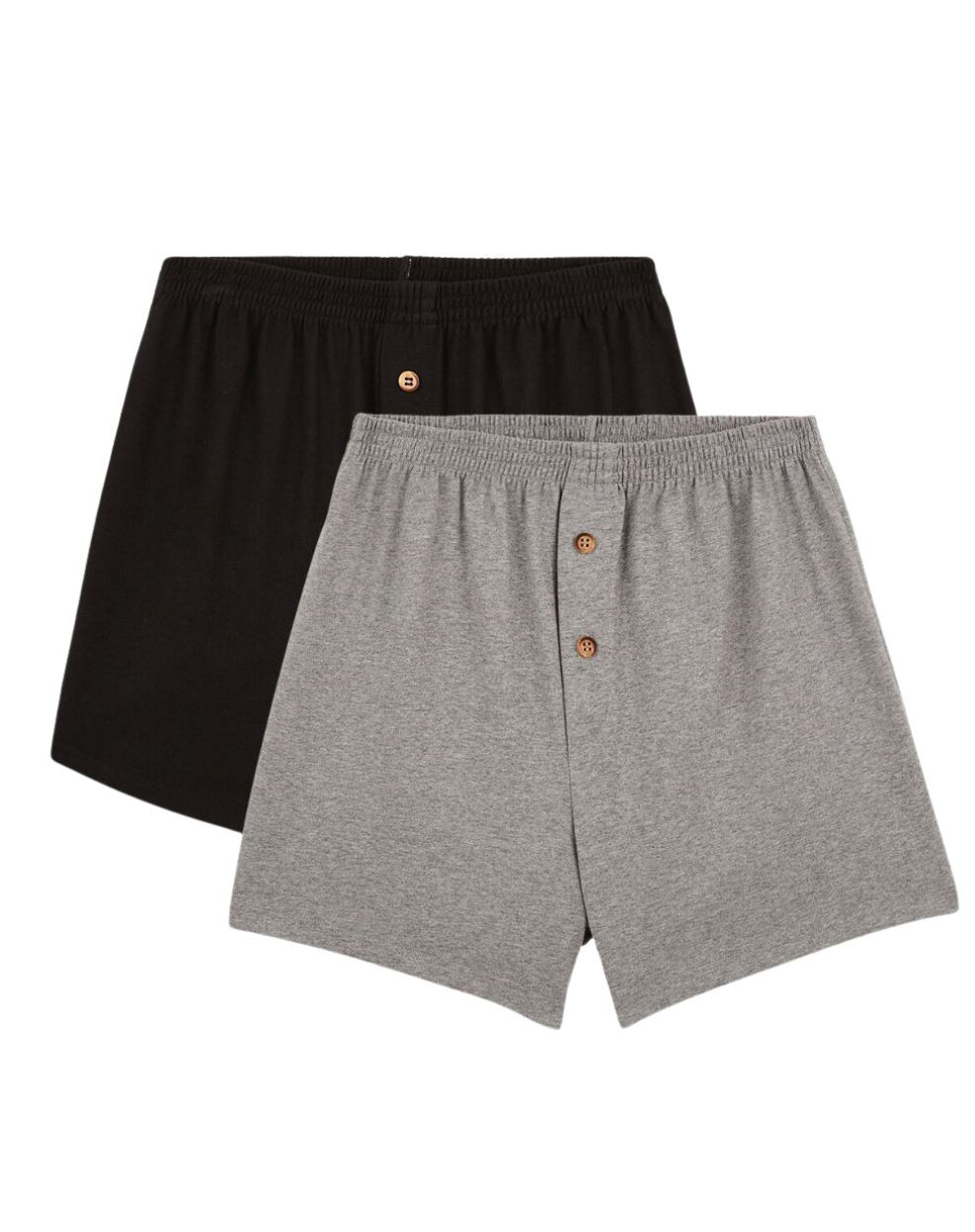 2x Caleçons courts en Coton BIO – Gris + Noir – Homme - Vins Rouges Harmonieux pour Chaque Occasion 2x Caleçons courts en Coton BIO – Gris + Noir – Homme - Vins Rouges Harmonieux pour Chaque Occasion