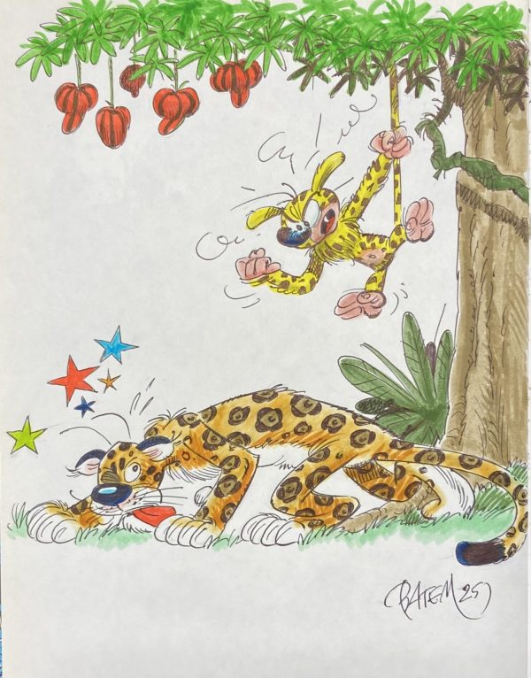 Batem – Dédicace / Marsupilami N° 8 “Le temple de Boavista” (1993) - Vins Rouges Harmonieux pour Chaque Occasion
