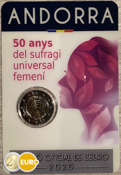 2 euro Andorra 2020 – 50 years of women’s suffrage BU FDC Coincard - Vins Rouges Harmonieux pour Chaque Occasion