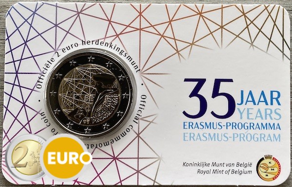 2 Euro Belgien 2022 – Erasmus Stgl. Coincard NL - Vins Rouges Harmonieux pour Chaque Occasion