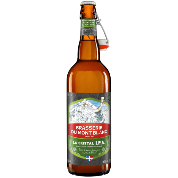 BIÈRE MONT BLANC – CRISTAL IPA – 4,7 % – 75 cl - Vins Rouges Harmonieux pour Chaque Occasion