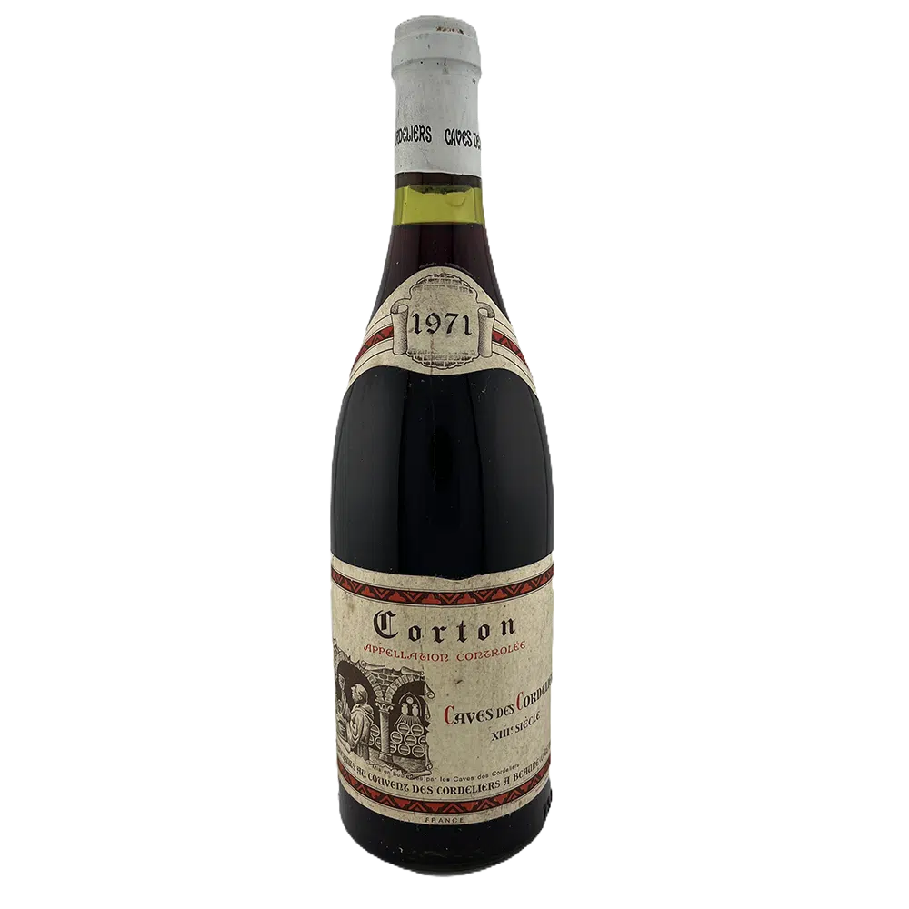 1971 Vin de Bourgogne : CORTON Grand Cru – Caves des Cordeliers - Vins Rouges Harmonieux pour Chaque Occasion 1971 Vin de Bourgogne : CORTON Grand Cru – Caves des Cordeliers - Vins Rouges Harmonieux pour Chaque Occasion