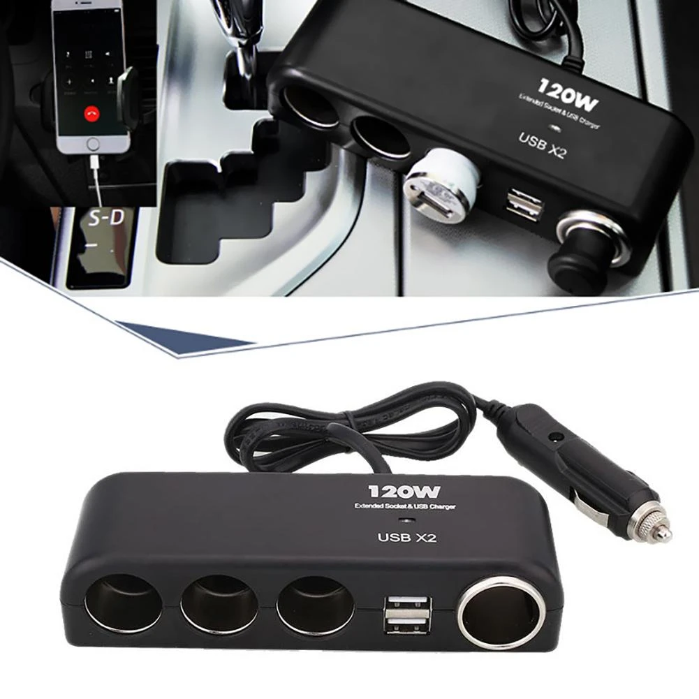 Adaptateur de chargeur de voiture 4 en 1, allume-cigare multi-prise, séparateur de prise de cigare, distributeur d’alimentation double Usb, pièces intérieures - Vins Rouges Harmonieux p Adaptateur de chargeur de voiture 4 en 1, allume-cigare multi-prise, séparateur de prise de cigare, distributeur d’alimentation double Usb, pièces intérieures - Vins Rouges Harmonieux p