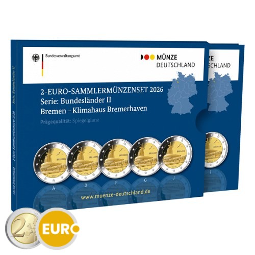2 euro Duitsland 2026 – ADFGJ Bremen Klimaathuis BE Proof - Vins Rouges Harmonieux pour Chaque Occasion 2 euro Duitsland 2026 – ADFGJ Bremen Klimaathuis BE Proof - Vins Rouges Harmonieux pour Chaque Occasion