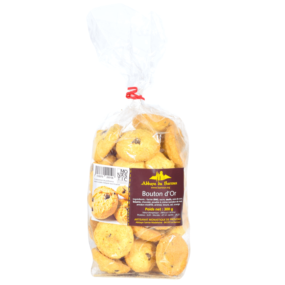 Biscuits noix de coco & chocolat (« Bouton d’Or ») – Abbaye Sainte-Madeleine du Barroux - Vins Rouges Harmonieux pour Chaque Occasion Biscuits noix de coco & chocolat (« Bouton d’Or ») – Abbaye Sainte-Madeleine du Barroux - Vins Rouges Harmonieux pour Chaque Occasion