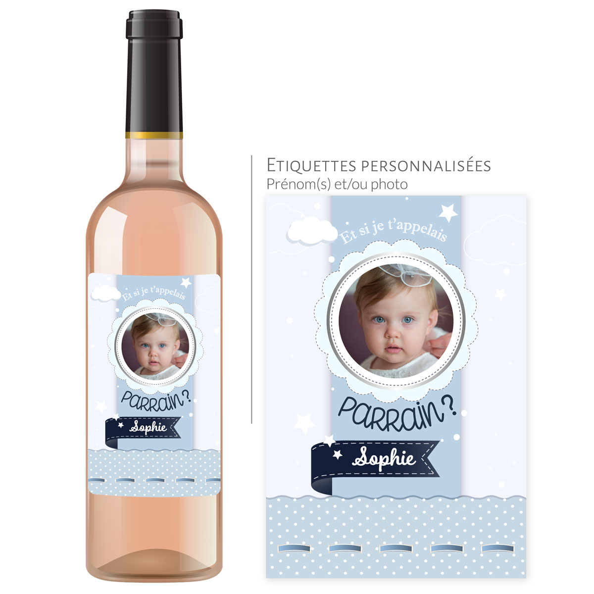 Cadeau baptême | Bouteille personnalisée pour cadeau parrain - Vins Rouges Harmonieux pour Chaque Occasion Cadeau baptême | Bouteille personnalisée pour cadeau parrain - Vins Rouges Harmonieux pour Chaque Occasion