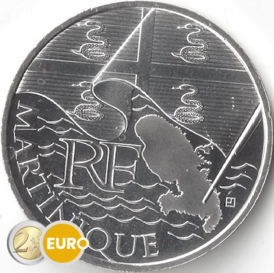 10 euros France 2010 – Martinique UNC - Vins Rouges Harmonieux pour Chaque Occasion