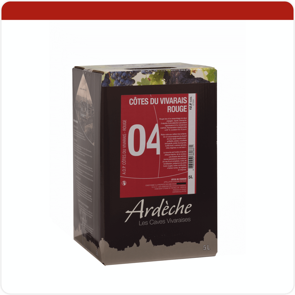 Bib Côtes du Vivarais rouge 5L - Vins Rouges Harmonieux pour Chaque Occasion Bib Côtes du Vivarais rouge 5L - Vins Rouges Harmonieux pour Chaque Occasion