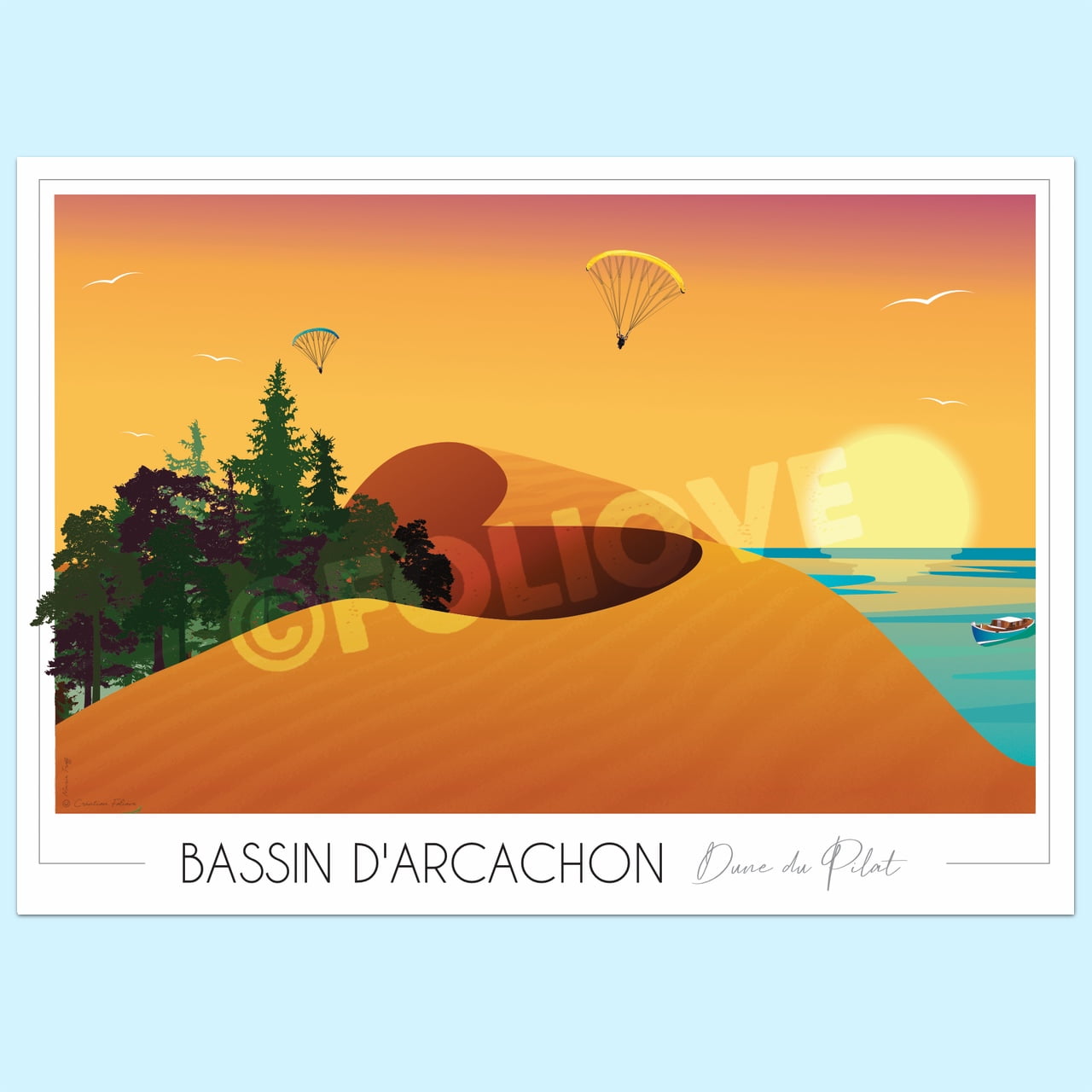 Affiche Dune du Pilat – Bassin d’Arcachon - Vins Rouges Harmonieux pour Chaque Occasion Affiche Dune du Pilat – Bassin d’Arcachon - Vins Rouges Harmonieux pour Chaque Occasion