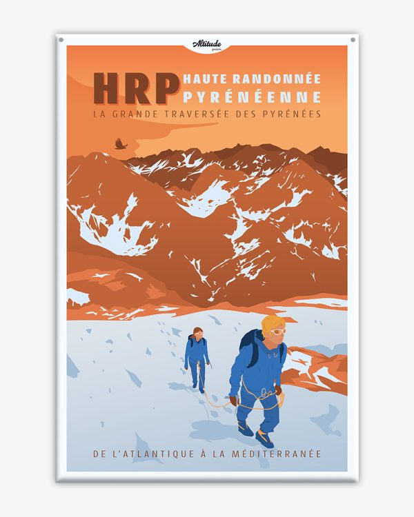 Affiche Cartonnée Haute Randonnée Pyrénéenne - Vins Rouges Harmonieux pour Chaque Occasion