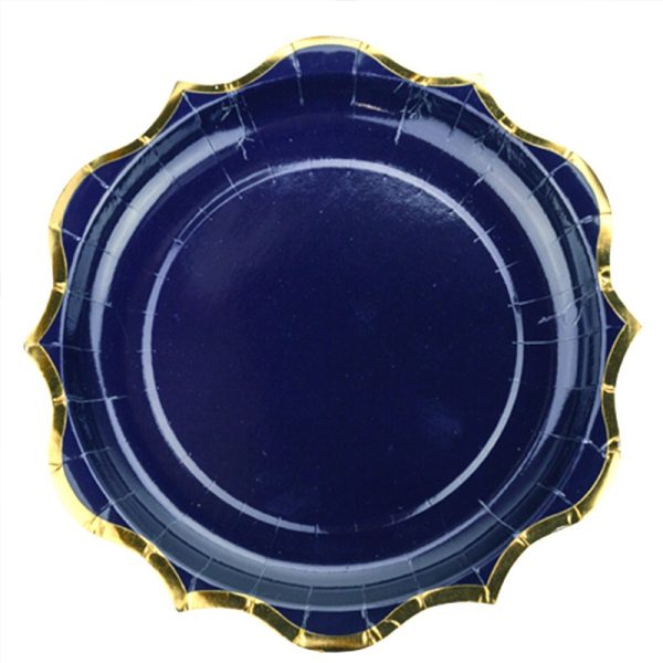 Assiette bleu marine à l'unité - Vins Rouges Harmonieux pour Chaque Occasion