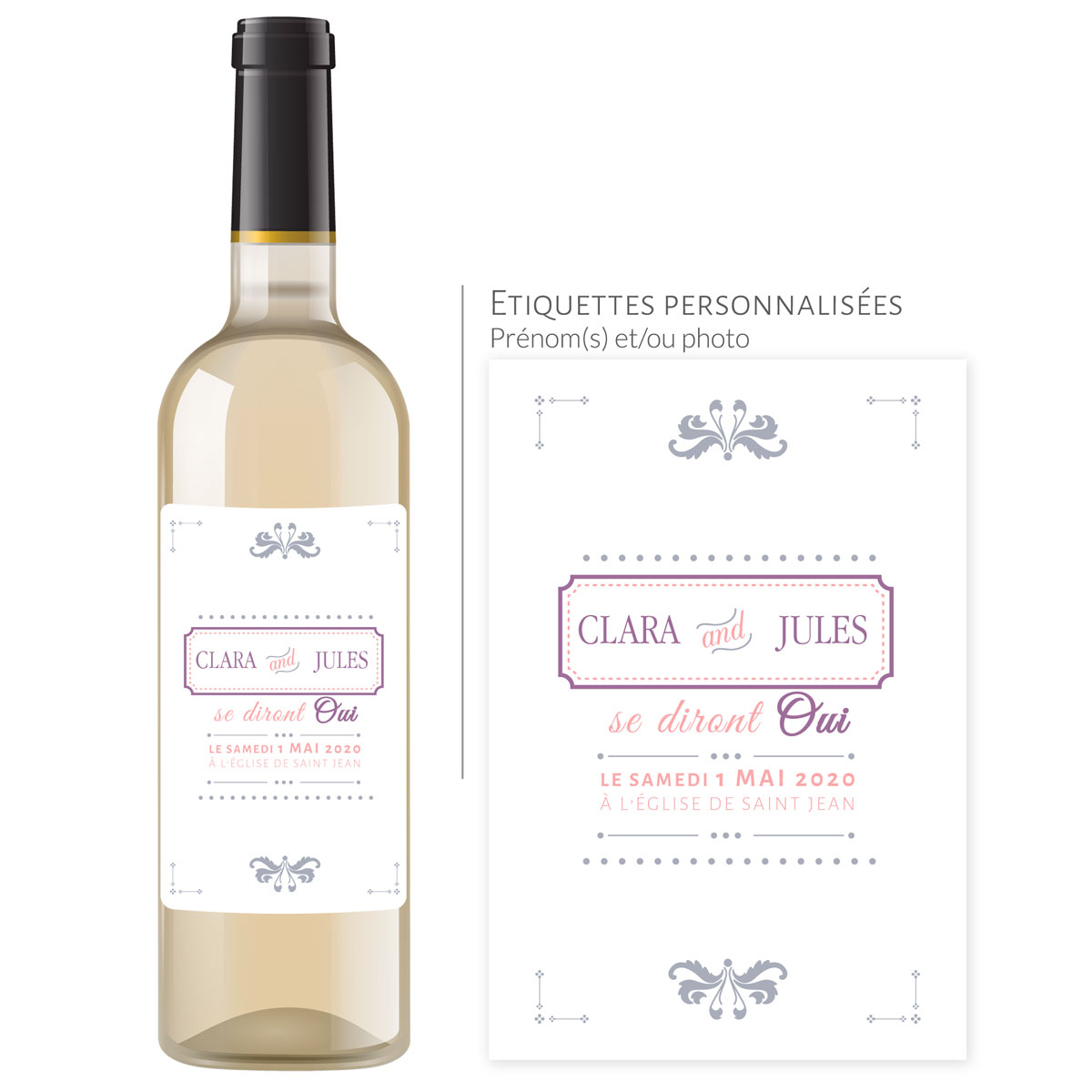 Bouteille vin mariage | À personnaliser avec prénom, date et lieu - Vins Rouges Harmonieux pour Chaque Occasion Bouteille vin mariage | À personnaliser avec prénom, date et lieu - Vins Rouges Harmonieux pour Chaque Occasion