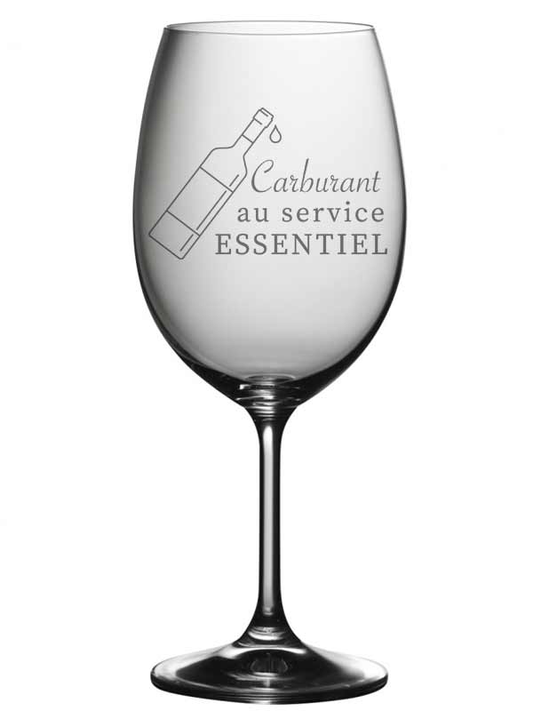 « Carburant au service essentiel »- Coupe à vin - Vins Rouges Harmonieux pour Chaque Occasion