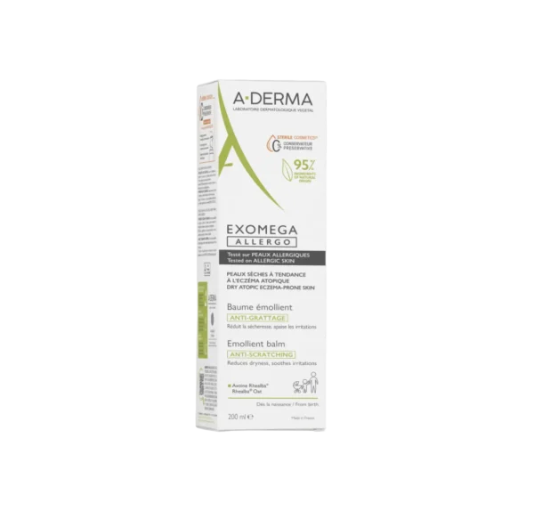 A-Derma Exomega Allergo Baume Émollient Anti-Grattage 200 ml - Vins Rouges Harmonieux pour Chaque Occasion