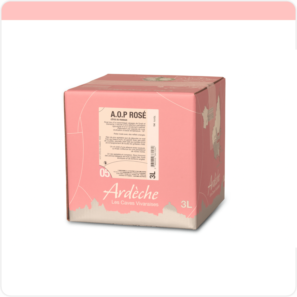 Bib AOP Côtes du Vivarais rosé 3L - Vins Rouges Harmonieux pour Chaque Occasion Bib AOP Côtes du Vivarais rosé 3L - Vins Rouges Harmonieux pour Chaque Occasion
