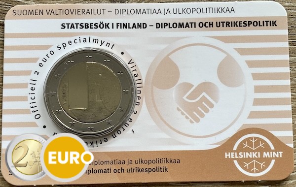 2 euro Finland 2025 – Diplomacy and Foreign Policy BU FDC Coincard FI / SE - Vins Rouges Harmonieux pour Chaque Occasion