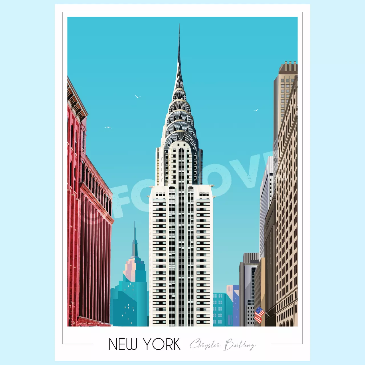 Affiche New York Chrysler Building - Vins Rouges Harmonieux pour Chaque Occasion Affiche New York Chrysler Building - Vins Rouges Harmonieux pour Chaque Occasion
