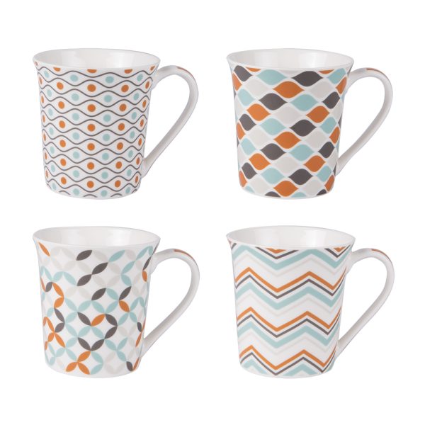 Bastide coffret 4 mugs Funky 35cl - Vins Rouges Harmonieux pour Chaque Occasion