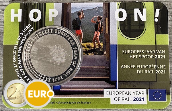 5 euro Belgium 2021 – European Year of Rail BU FDC Coincard - Vins Rouges Harmonieux pour Chaque Occasion 5 euro Belgium 2021 – European Year of Rail BU FDC Coincard - Vins Rouges Harmonieux pour Chaque Occasion