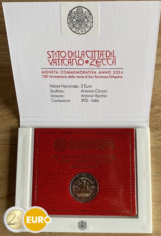 2 euro Vatican 2024 – Thomas Aquinas BU FDC - Vins Rouges Harmonieux pour Chaque Occasion 2 euro Vatican 2024 – Thomas Aquinas BU FDC - Vins Rouges Harmonieux pour Chaque Occasion