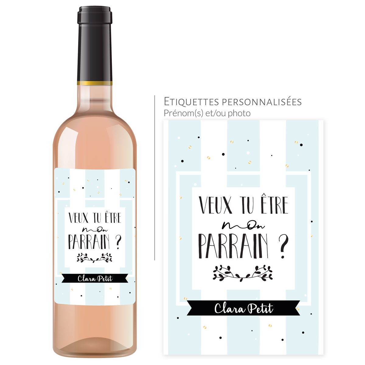 Cadeau parrain | Bouteille personnalisée annonce parrain - Vins Rouges Harmonieux pour Chaque Occasion Cadeau parrain | Bouteille personnalisée annonce parrain - Vins Rouges Harmonieux pour Chaque Occasion